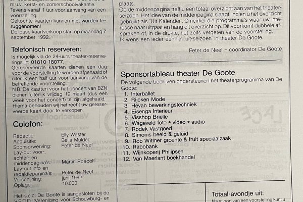 14 Peter de Neef - herinneringen De Goote Brielle ter ere van 40 jaar theater in Brielle in 2023